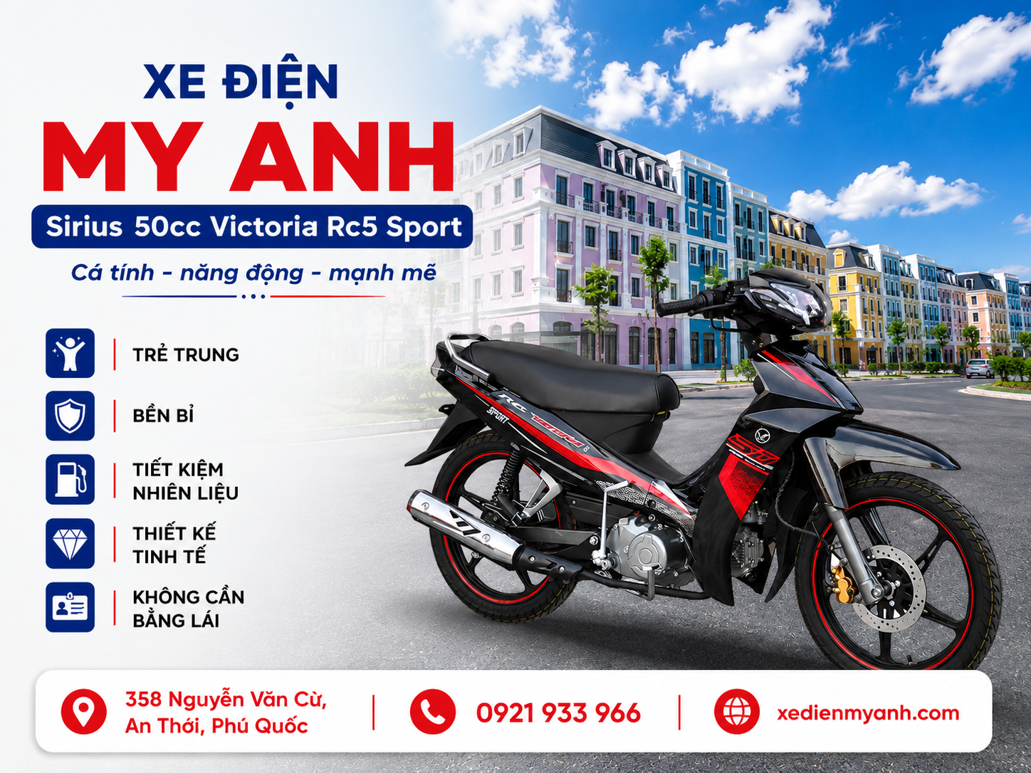 Xe Sirius 50cc Victoria RC Sport